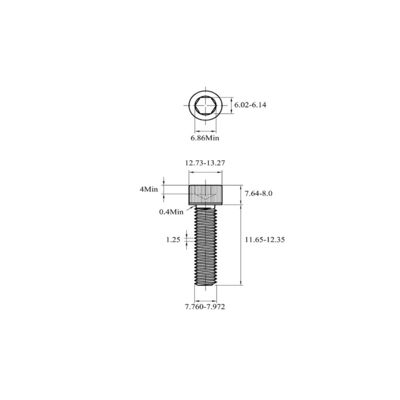 M8-M12 304 Stainless Steel Cylindrical Head Hexagon Socket Screw DIN912 CNC Mechanical Shafts